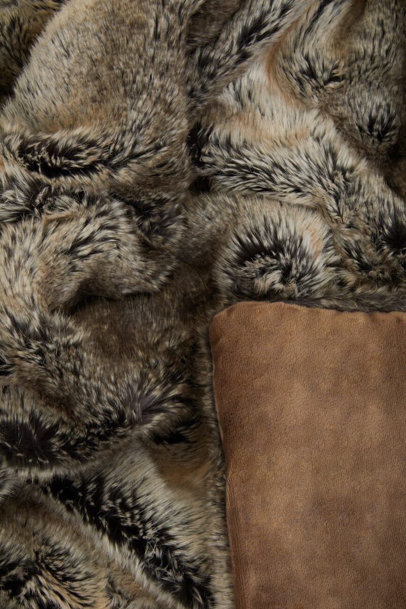 Esperance Accessories Bosie Lamina Mocha Ombre Fur Throw House of Isabella UK