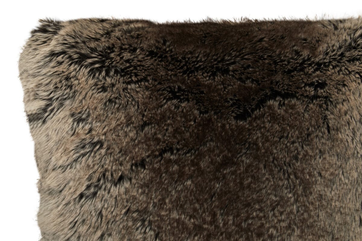 Esperance Accessories Bosie Lamina Mocha Ombre Square Fur Cushion House of Isabella UK