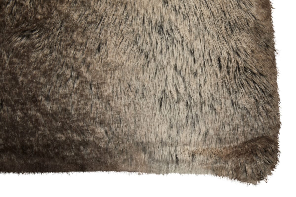 Esperance Accessories Bosie Lamina Mocha Ombre Square Fur Cushion House of Isabella UK