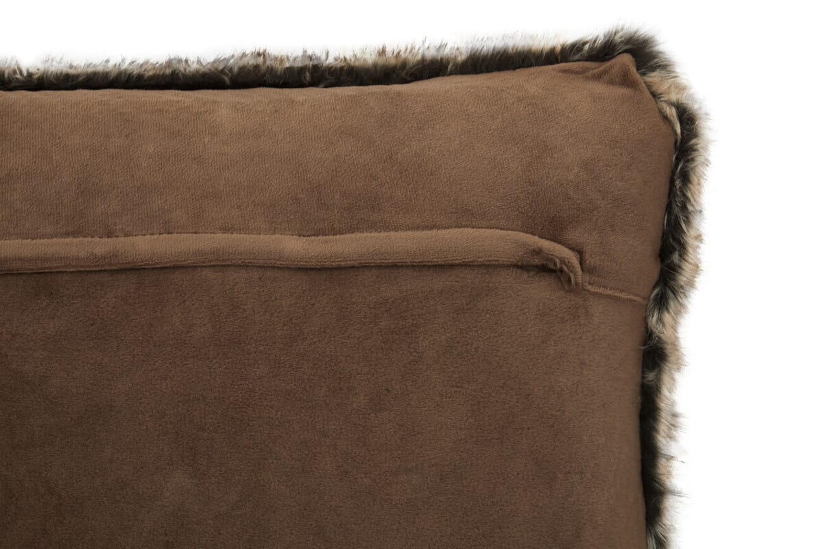 Esperance Accessories Bosie Lamina Mocha Ombre Square Fur Cushion House of Isabella UK