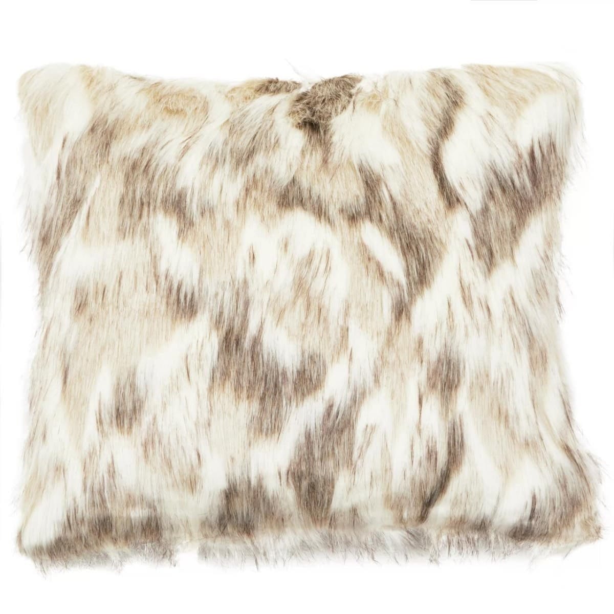 Esperance Accessories Bosie Lamina Natural Fur Square Cushion House of Isabella UK