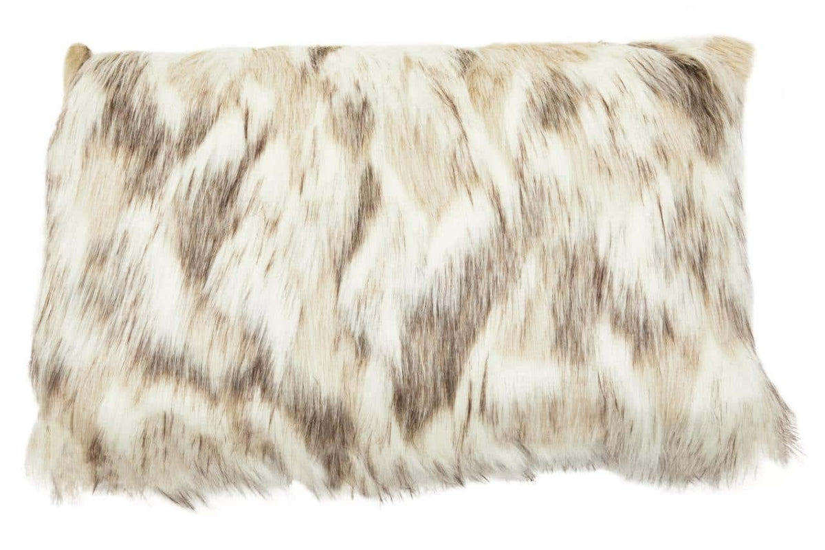 Esperance Accessories Bosie Lamina Natural Rectangular Fur Cushion House of Isabella UK