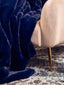 Esperance Accessories Bosie Lamina Navy Blue Throw House of Isabella UK