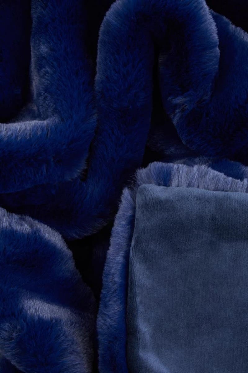 Esperance Accessories Bosie Lamina Navy Blue Throw House of Isabella UK
