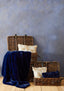 Esperance Accessories Bosie Lamina Navy Blue Throw House of Isabella UK