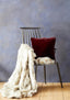 Esperance Accessories Bosie Lamina Red Wine Square Cushion House of Isabella UK