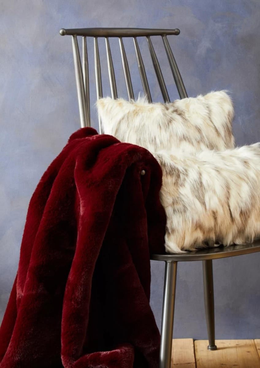 Esperance Accessories Bosie Lamina Red Wine Throw House of Isabella UK