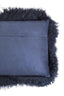 Esperance Accessories Bosie Real Mongolian Fur Black Rectangular Cushion House of Isabella UK