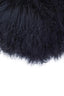 Esperance Accessories Bosie Real Mongolian Fur Black Round Cushion House of Isabella UK