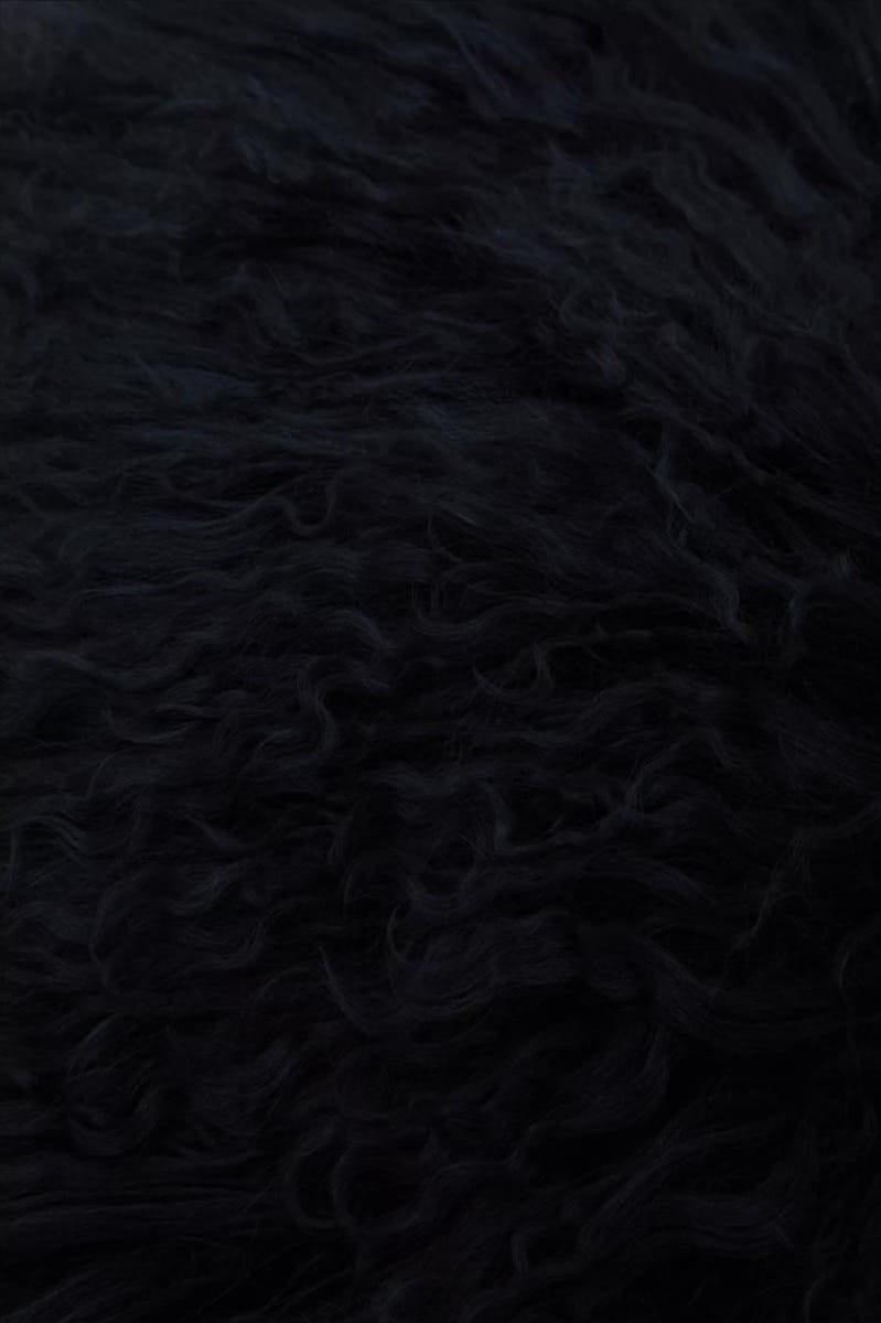 Esperance Accessories Bosie Real Mongolian Fur Black Round Cushion House of Isabella UK
