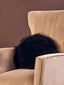 Esperance Accessories Bosie Real Mongolian Fur Black Round Cushion House of Isabella UK