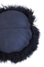 Esperance Accessories Bosie Real Mongolian Fur Black Round Cushion House of Isabella UK