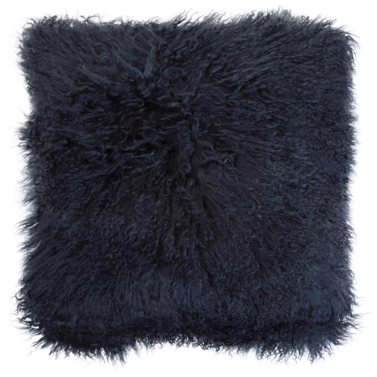Esperance Accessories Bosie Real Mongolian Fur Black Square Cushion House of Isabella UK