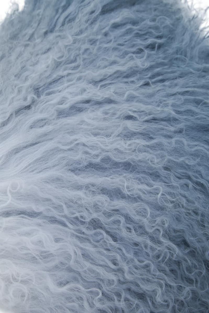 Esperance Accessories Bosie Real Mongolian Fur Grey Ombre Rectangular Cushion House of Isabella UK