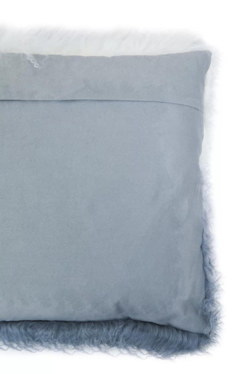 Esperance Accessories Bosie Real Mongolian Fur Grey Ombre Square Cushion House of Isabella UK