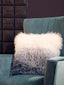 Esperance Accessories Bosie Real Mongolian Fur Grey Ombre Square Cushion House of Isabella UK
