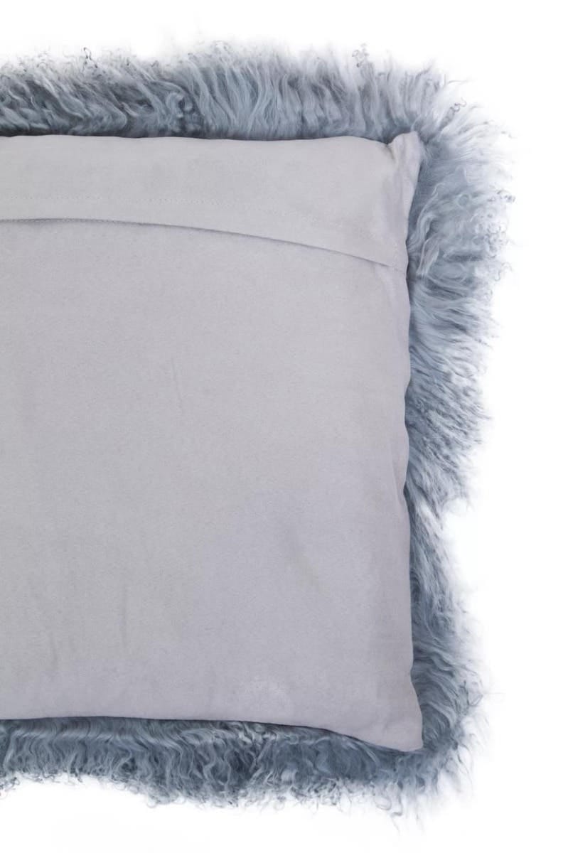 Esperance Accessories Bosie Real Mongolian Fur Grey Square Cushion House of Isabella UK