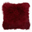Esperance Accessories Bosie Real Mongolian Fur Maroon Square Cushion House of Isabella UK