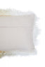 Esperance Accessories Bosie Real Mongolian Fur Natural Ombre Rectangular Cushion House of Isabella UK