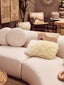 Esperance Accessories Bosie Real Mongolian Fur Natural Ombre Square Cushion House of Isabella UK