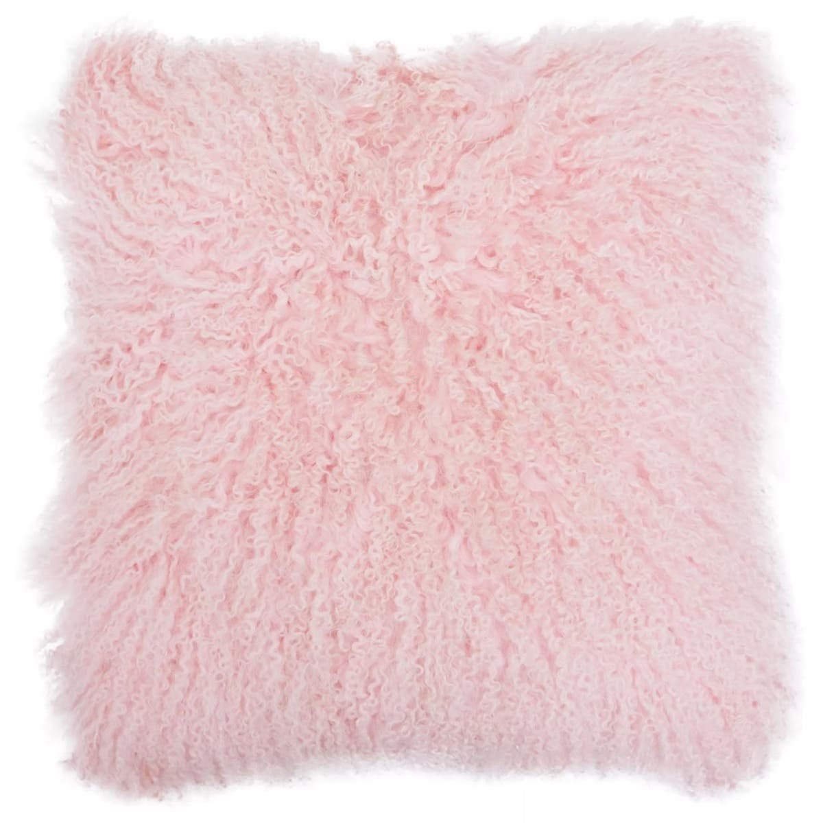 Esperance Accessories Bosie Real Mongolian Fur Pink Square Cushion House of Isabella UK