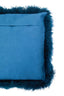 Esperance Accessories Bosie Real Mongolian Fur Teal Square Cushion House of Isabella UK