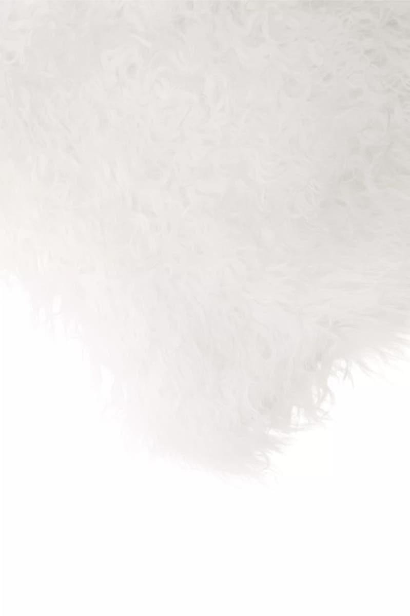 Esperance Accessories Bosie Real Mongolian Fur White Square Cushion House of Isabella UK