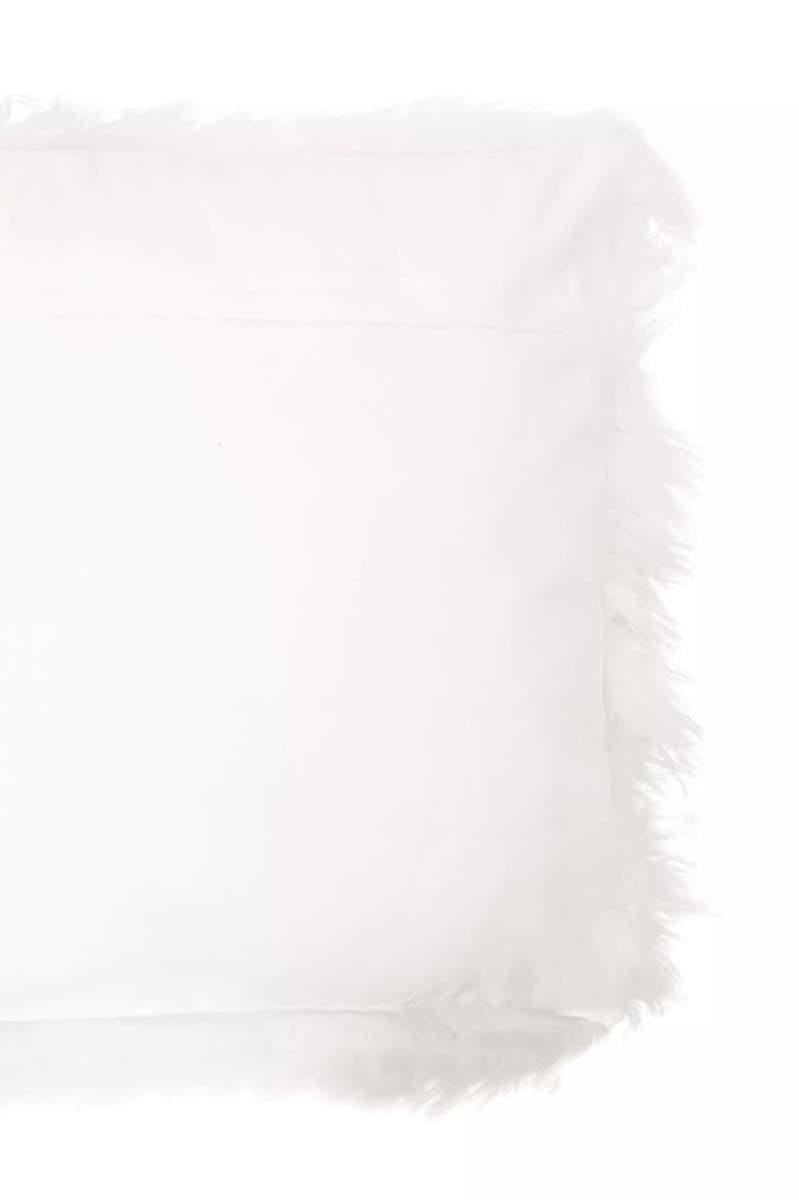 Esperance Accessories Bosie Real Mongolian Fur White Square Cushion House of Isabella UK
