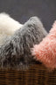 Esperance Accessories Bosie Real Mongolian Fur White Square Cushion House of Isabella UK