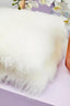 Esperance Accessories Bosie Real Mongolian Fur White Square Cushion House of Isabella UK