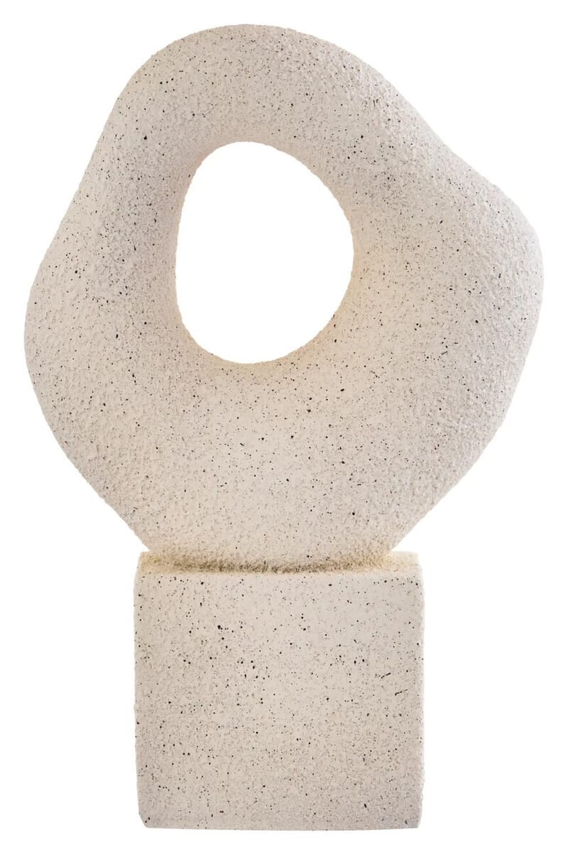 Esperance Accessories Broc Cream Textured Abstract Loop Sculpture On Pedestal House of Isabella UK