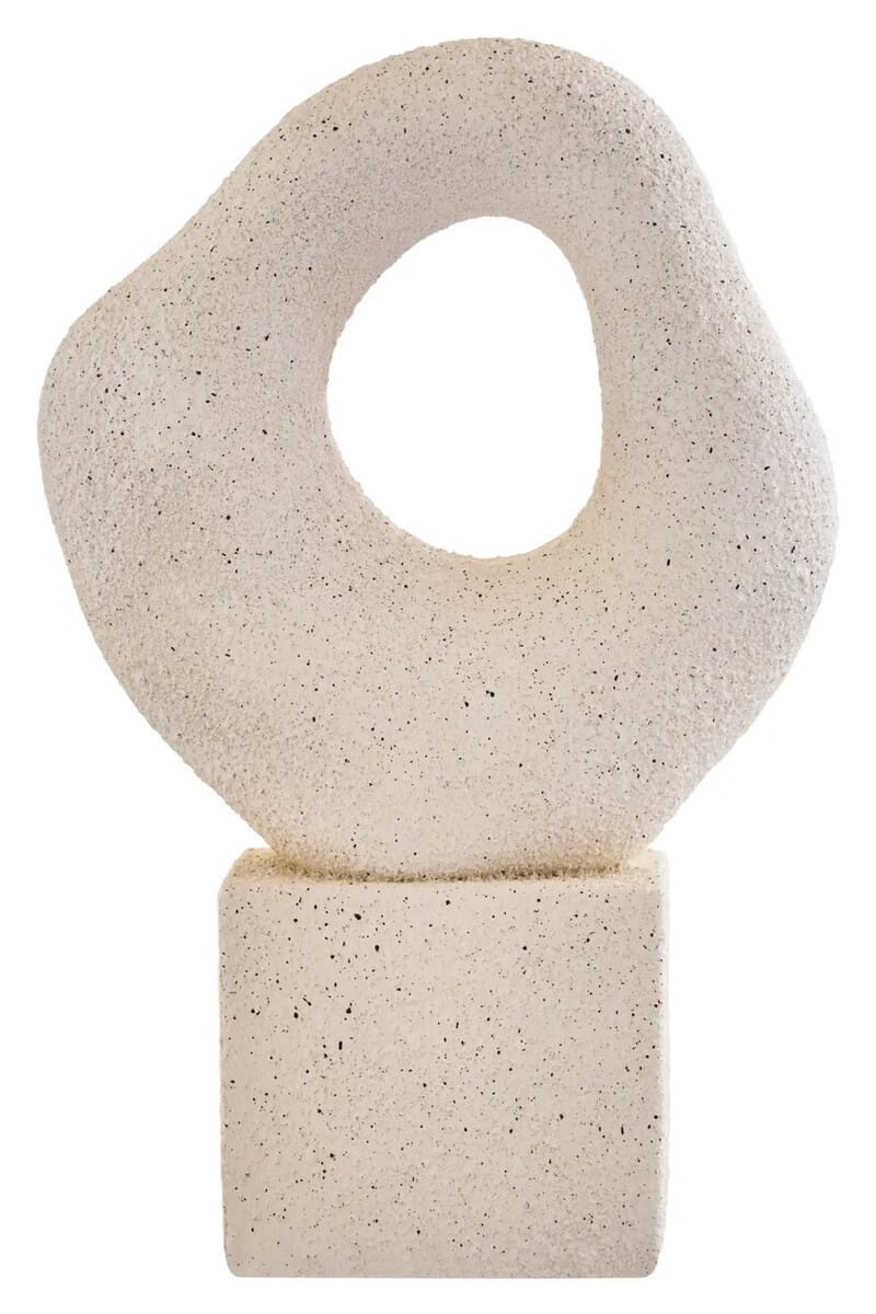 Esperance Accessories Broc Cream Textured Abstract Loop Sculpture On Pedestal House of Isabella UK