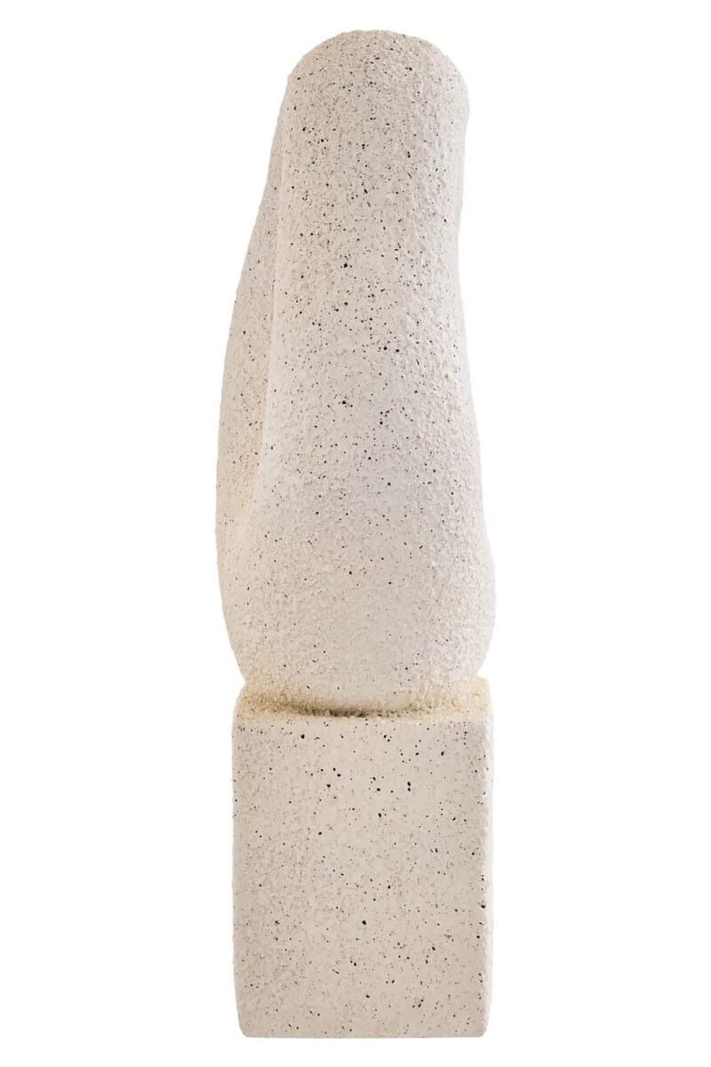 Esperance Accessories Broc Cream Textured Abstract Loop Sculpture On Pedestal House of Isabella UK
