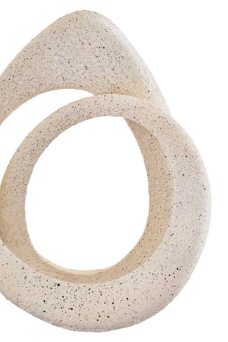 Esperance Accessories Broc Cream Textured Loop Sculpture House of Isabella UK