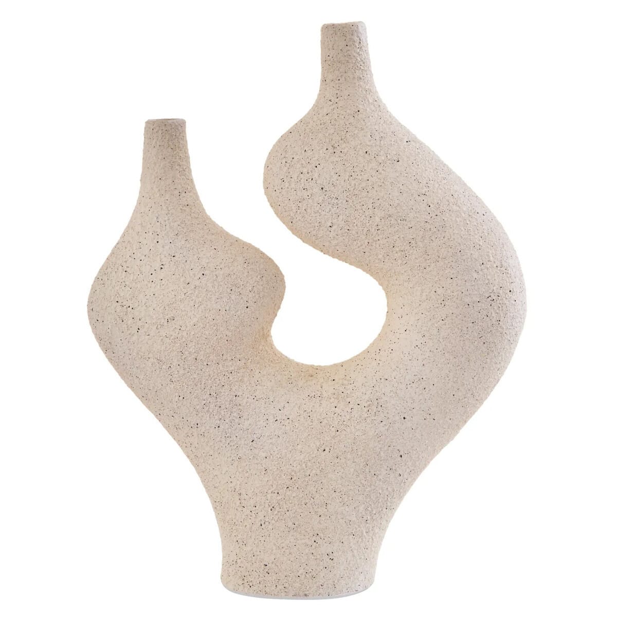 Esperance Accessories Broc Cream Textured Sculptural Vase House of Isabella UK