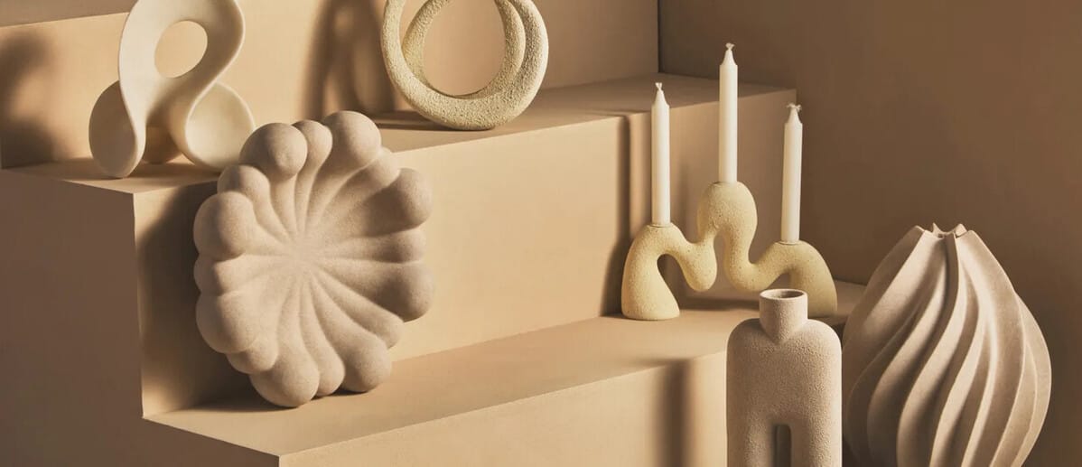 Esperance Accessories Broc Large Sandstone Effect Sculptured Vase House of Isabella UK