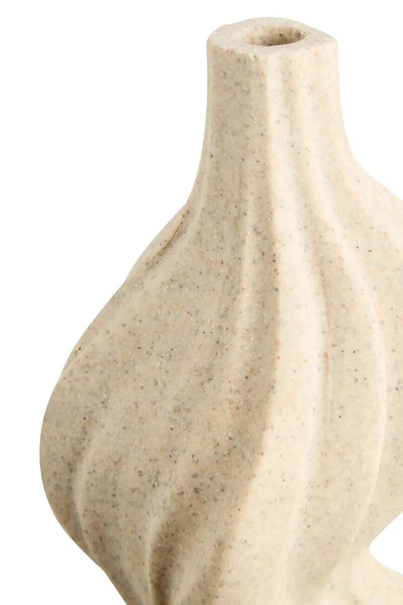 Esperance Accessories Broc Sandstone Effect Organic Twist Vase House of Isabella UK