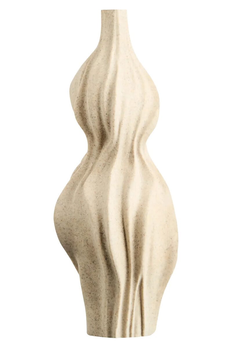 Esperance Accessories Broc Sandstone Effect Organic Twist Vase House of Isabella UK