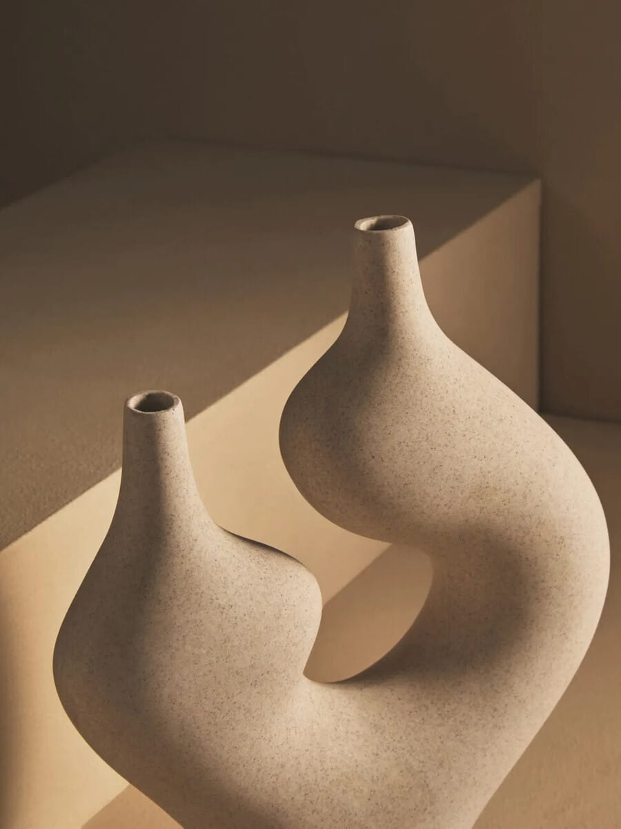 Esperance Accessories Broc Sandstone Effect Sculptural Vase House of Isabella UK
