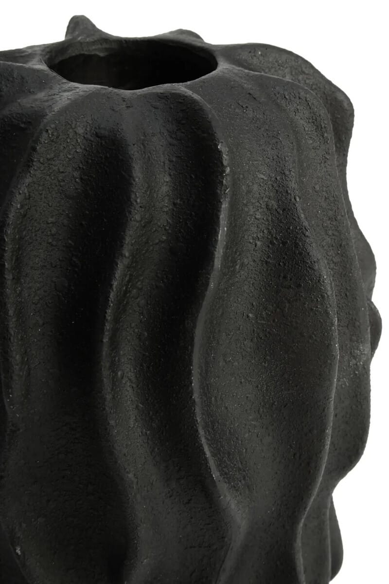 Esperance Accessories Broc Small Black Textured Vase House of Isabella UK