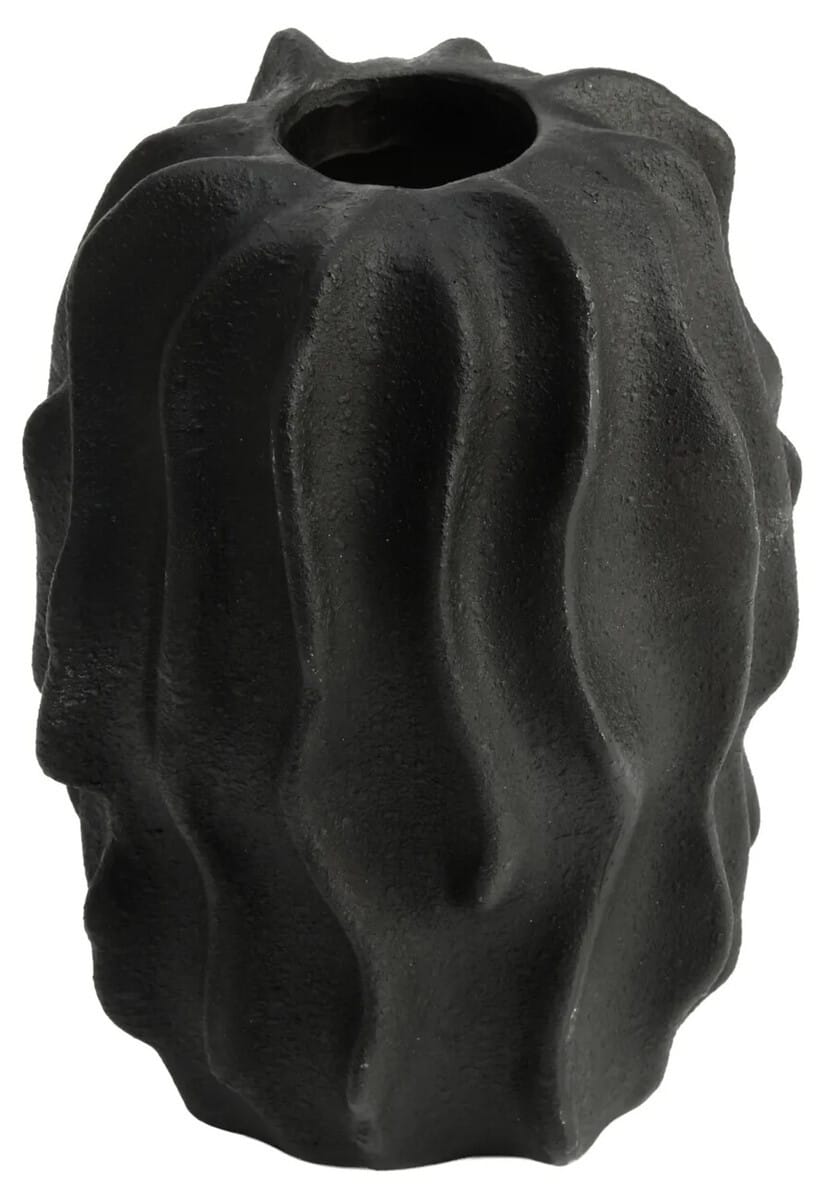 Esperance Accessories Broc Small Black Textured Vase House of Isabella UK