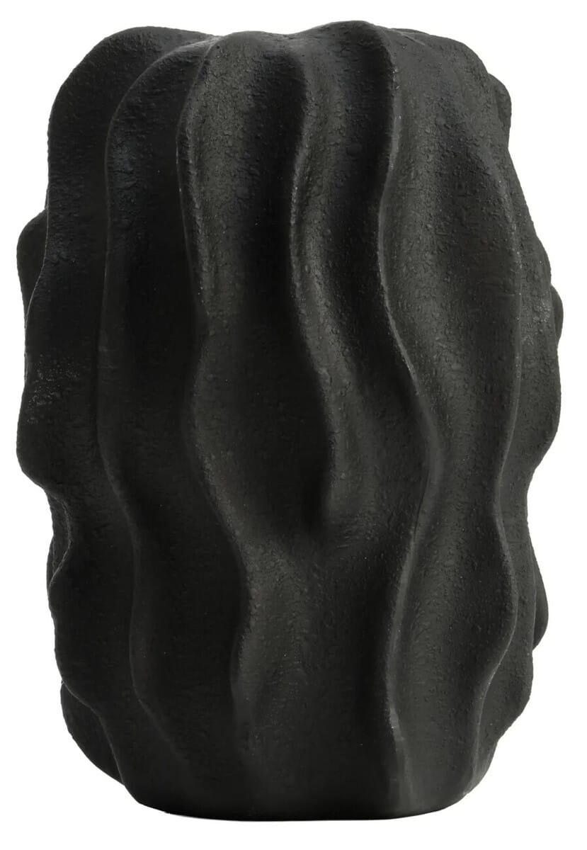 Esperance Accessories Broc Small Black Textured Vase House of Isabella UK