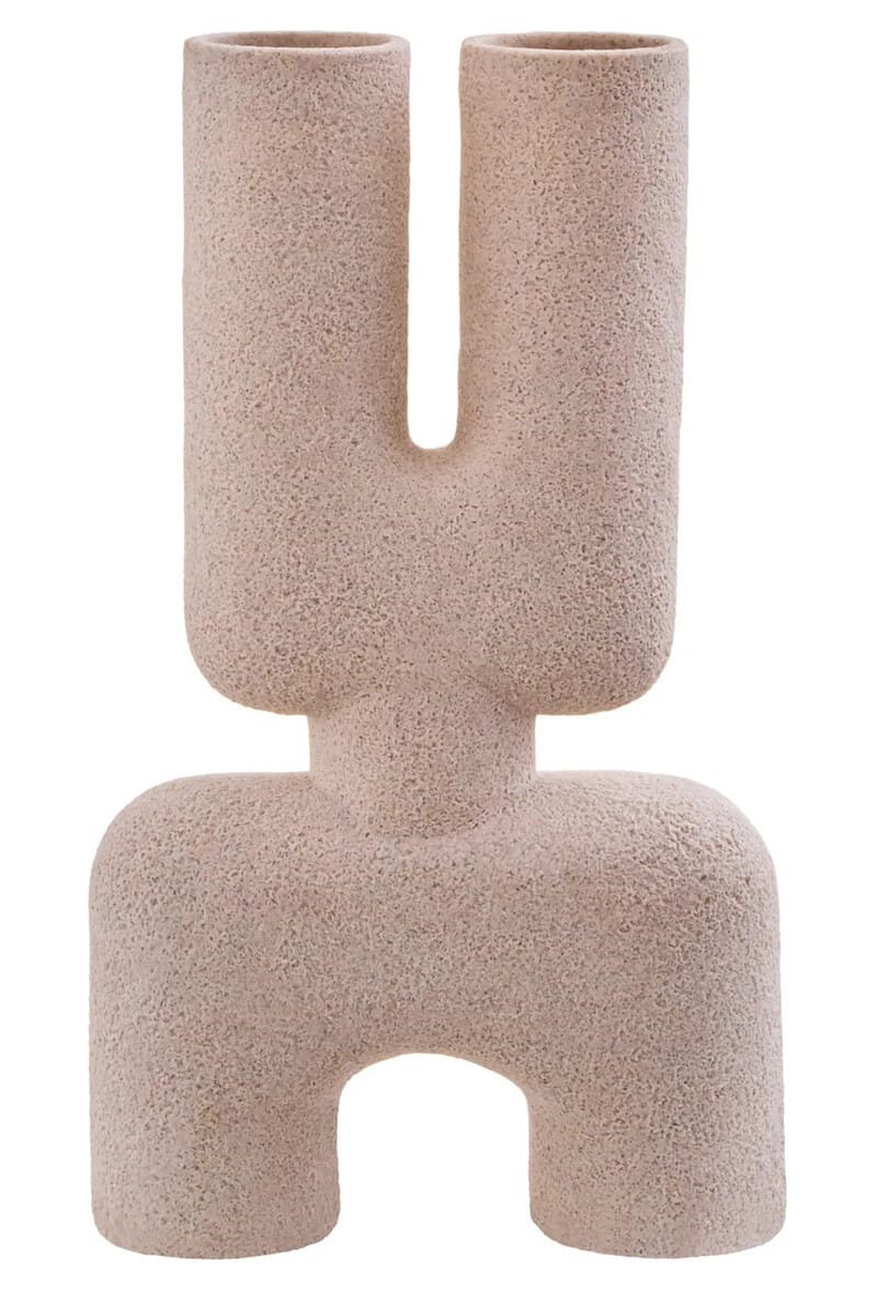 Esperance Accessories Broc Small Sandstone Effect Sculptured Vase House of Isabella UK