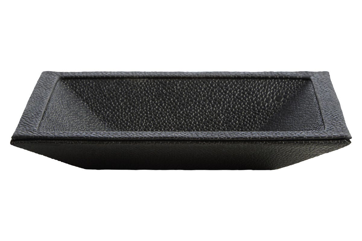 Esperance Accessories Cardona Black Shagreen Effect Trinket Dish House of Isabella UK