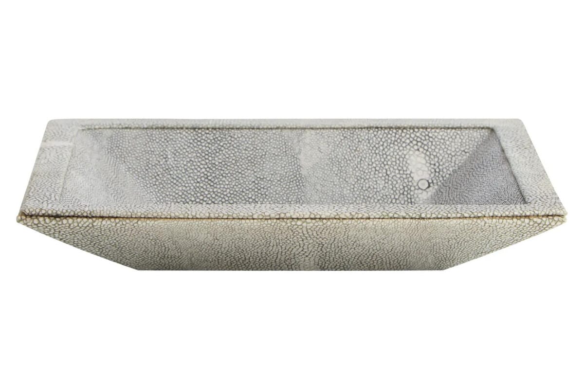 Esperance Accessories Cardona Grey Shagreen Effect Trinket Dish House of Isabella UK