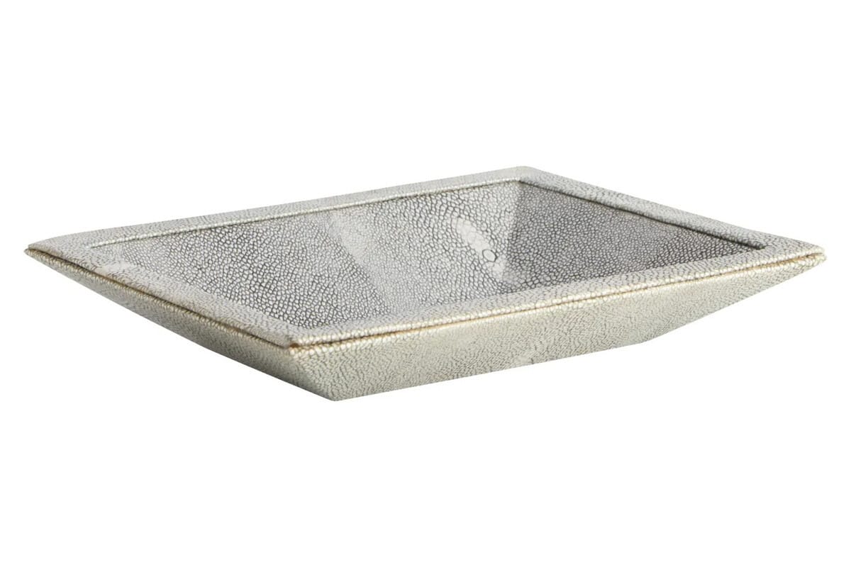 Esperance Accessories Cardona Grey Shagreen Effect Trinket Dish House of Isabella UK