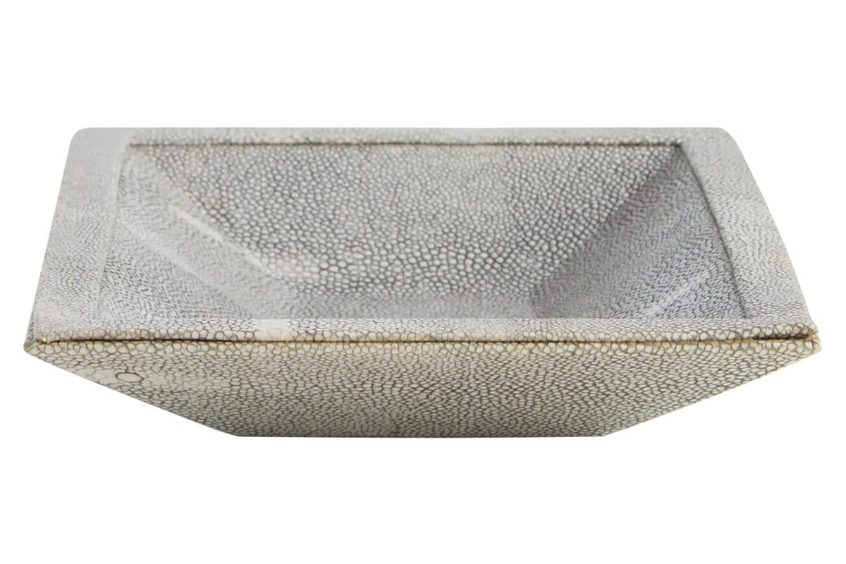 Esperance Accessories Cardona Grey Shagreen Effect Trinket Dish House of Isabella UK