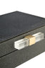 Esperance Accessories Cardona Set of Two Black Shagreen Effect Trinket Boxes House of Isabella UK