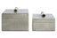 Esperance Accessories Cardona Set of Two Grey Shagreen Effect Trinket Boxes House of Isabella UK