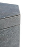 Esperance Accessories Cardona Set Of Two Hexagonal Blue Shagreen Effect Trinket Boxes House of Isabella UK